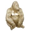 Coupon ⭐ Statuette Déco Gorille Assis 61cm Or ????