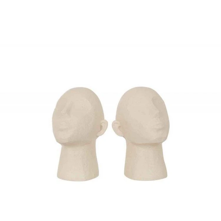 Promo 😍 Paris Prix Lot De 2 Serre-Livres Tête Abstraite 22cm Beige 🔔 3 Promo 😍 Paris Prix Lot De 2 Serre-Livres Tête Abstraite 22cm Beige 🔔 – Image 3