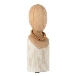 Promo ???? Paris Prix Statuette Déco Buste Anni 29cm Blanc & Beige ❤️