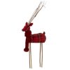 Remise ???? Paris Prix Statuette Déco Cerf Debout 73cm Rouge ????