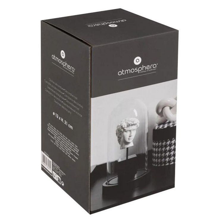 Promo ???? Cloche à Poser Déco Sublima 21cm Noir & Blanc ???? 3 Promo ???? Cloche à Poser Déco Sublima 21cm Noir & Blanc ???? – Image 3