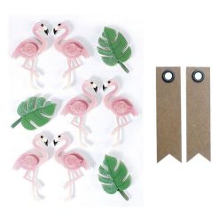 Top 10 ???? Graine Créative 9 Stickers 3D Flamants Rose 5,5 Cm + 20 étiquettes Kraft Fanion ????