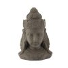 Vente flash ???? Paris Prix Statue Déco Bouddha Yeux Fermés 43cm Gris ????