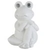 Tout neuf 🌟 Paris Prix Statuette Déco Grenouille Genoux 38cm Blanc 👏