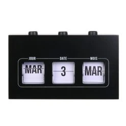 Offres ✔️ Paris Prix Calendrier Perpétuel Flip Flap 19cm Noir 🔥