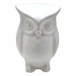 Budget ???? Paris Prix Statue Déco En Céramique Jolie Chouette 15cm Blanc ????