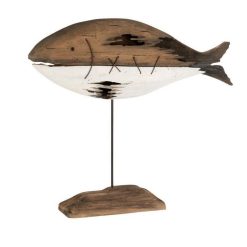 Sortie ???? Paris Prix Statuette à Poser Poisson Paulownia 58cm Marron ????