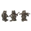 Meilleure vente ???? No Name Figurine Grenouille Musique Assise Résine Large X3 ????