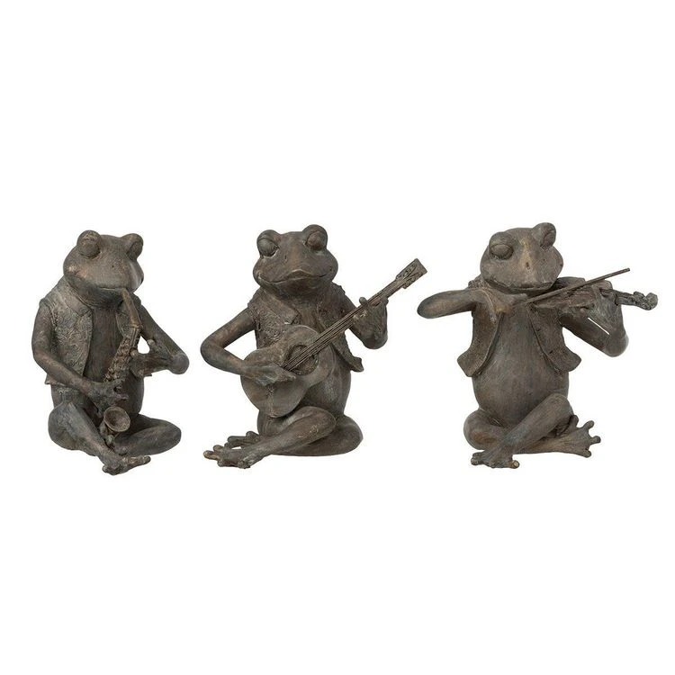 Meilleure vente 👏 No Name Figurine Grenouille Musique Assise Résine Large X3 🌟 1 Meilleure vente 👏 No Name Figurine Grenouille Musique Assise Résine Large X3 🌟