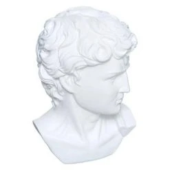 Nouveau ✨ Statuette Déco Tête César 25cm Blanc ✨