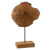 Remise ???? Paris Prix Statuette Déco Poisson Sur Pied 37cm Naturel ????