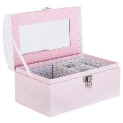 Grosses soldes 🤩 Boîte à Bijoux & Miroir Demoiselle 19cm Rose 🎉