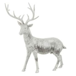 De gros ???? Paris Prix Statuette Déco à Poser Cerf 68cm Gris & Blanc ????