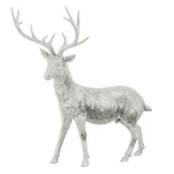De gros 🧨 Paris Prix Statuette Déco à Poser Cerf 68cm Gris & Blanc 🥰