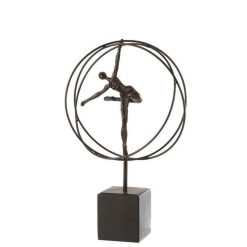 Acheter ???? Paris Prix Statuette Déco Gymnaste Dans Cercle 47cm Marron ????