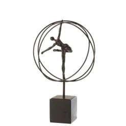 Acheter 🤩 Paris Prix Statuette Déco Gymnaste Dans Cercle 47cm Marron 😀