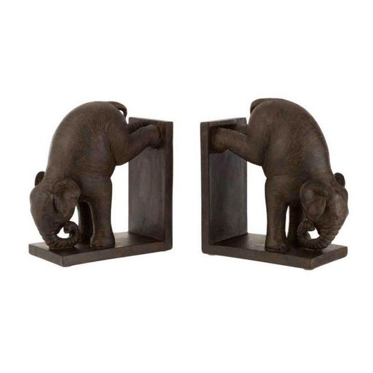 Grosses soldes ❤️ Paris Prix Lot De 2 Serre-Livres Éléphant 43cm Marron ✔️ 1 Grosses soldes ❤️ Paris Prix Lot De 2 Serre-Livres Éléphant 43cm Marron ✔️