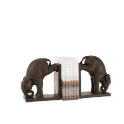 Alternative view of Grosses soldes ❤️ Paris Prix Lot De 2 Serre-Livres Éléphant 43cm Marron ✔️
