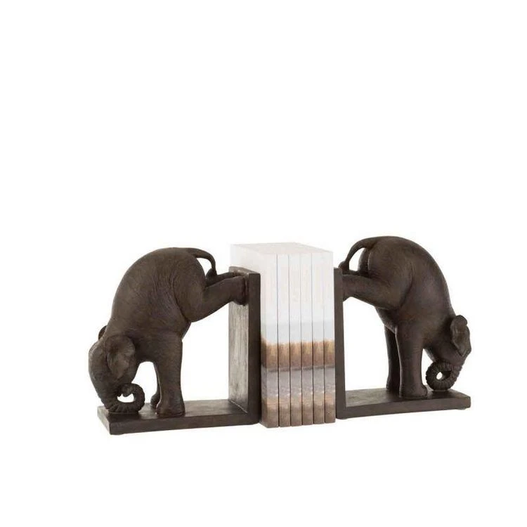 Grosses soldes ❤️ Paris Prix Lot De 2 Serre-Livres Éléphant 43cm Marron ✔️ 2 Grosses soldes ❤️ Paris Prix Lot De 2 Serre-Livres Éléphant 43cm Marron ✔️ – Image 2