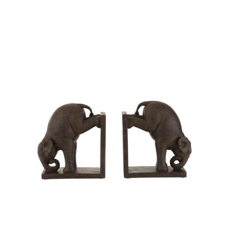 Grosses soldes ❤️ Paris Prix Lot De 2 Serre-Livres Éléphant 43cm Marron ✔️ 3 Grosses soldes ❤️ Paris Prix Lot De 2 Serre-Livres Éléphant 43cm Marron ✔️ – Image 3