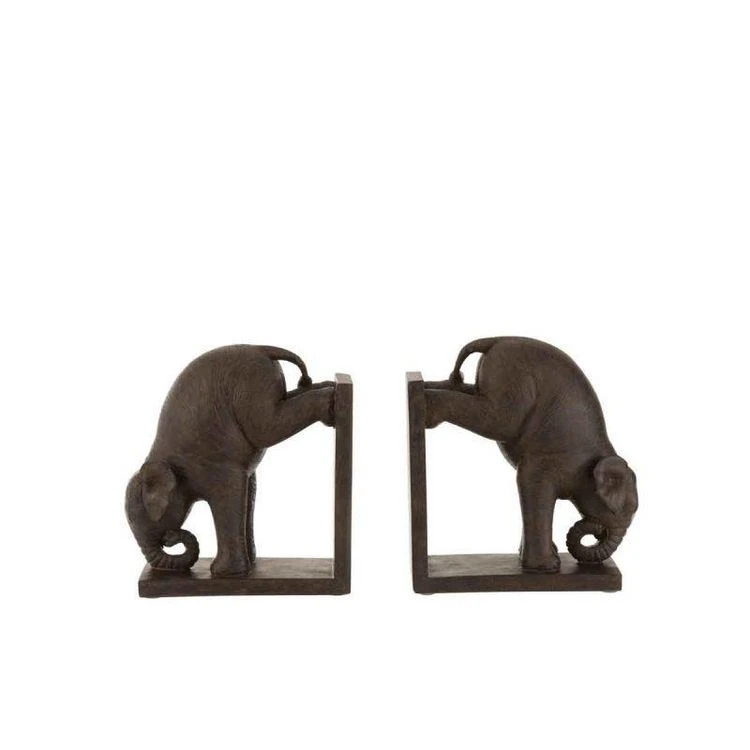 Grosses soldes ❤️ Paris Prix Lot De 2 Serre-Livres Éléphant 43cm Marron ✔️ 3 Grosses soldes ❤️ Paris Prix Lot De 2 Serre-Livres Éléphant 43cm Marron ✔️ – Image 3
