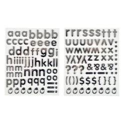 Offres 💯 Paris Prix Lot De 2 Planches De Stickers Alphabet 2cm Argent 🤩