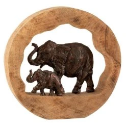Remise 👏 Paris Prix Éléphant Avec Enfant Déco Kenya 37cm Bronze 👍
