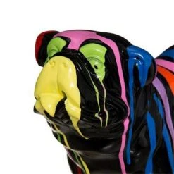 Vente flash ❤️ Statuette Déco Chien Peint 25cm Noir 🤩 -Paris Prix Sales unnamed file 3343