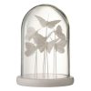 Le moins cher ✔️ Paris Prix Cloche Décorative Design Papillons 25cm Blanc ????