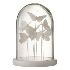 Le moins cher ✔️ Paris Prix Cloche Décorative Design Papillons 25cm Blanc 🛒