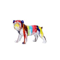 Nouveau ???? Paris Prix Statuette Déco Bulldog 40cm Multicolore ⌛