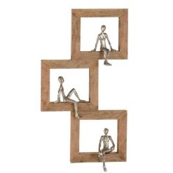 Tout neuf ???? Paris Prix Statue Déco 3 Personnages Relax 71cm Naturel ????