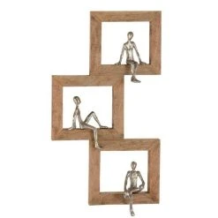 Tout neuf 😍 Paris Prix Statue Déco 3 Personnages Relax 71cm Naturel 😀