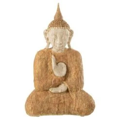 Meilleure affaire ❤️ Paris Prix Statuette Déco Bouddha Assis 39cm Beige ⭐