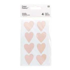 Nouveau 👏 Youdoit 4 Feuilles D'autocollants Coeurs Rose Clair ✨