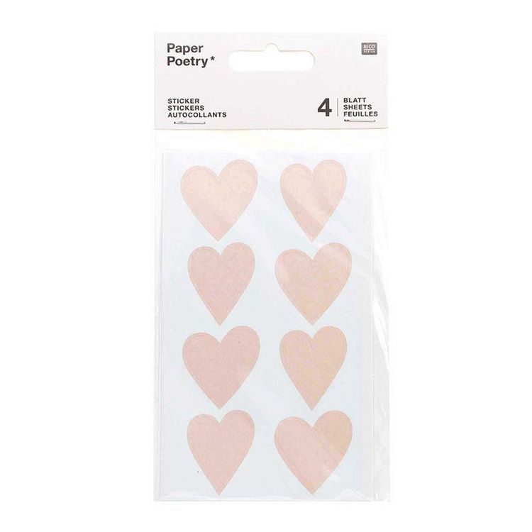 Nouveau ???? Youdoit 4 Feuilles D'autocollants Coeurs Rose Clair ✨ 1 Nouveau ???? Youdoit 4 Feuilles D'autocollants Coeurs Rose Clair ✨