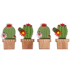 Acheter ???? Rayher 4 Autocollants En Bois Cactus 6,1 Cm ????
