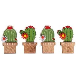 Acheter 🛒 Rayher 4 Autocollants En Bois Cactus 6,1 Cm 🥰