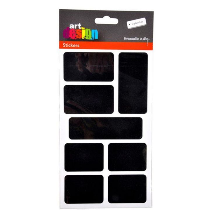 Top 10 ???? Paris Prix Lot De 16 Stickers Ardoise Rectangle 12x21cm Noir ???? 2 Top 10 ???? Paris Prix Lot De 16 Stickers Ardoise Rectangle 12x21cm Noir ???? â Image 2