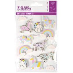 Alternative view of Le moins cher ???? Graine Créative 13 Stickers 3D - Licornes 5 Cm ????