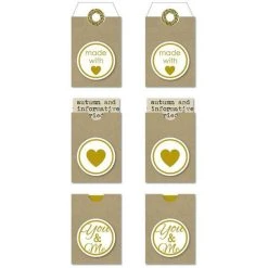 De gros 👍 Rayher Etiquettes Autocollantes Made With Love - Kraft 🛒