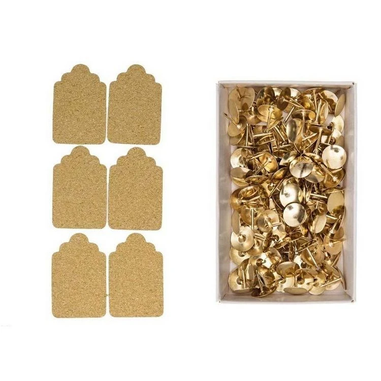 Le moins cher 👍 Youdoit 6 Stickers En Liège Etiquettes + 150 Punaises Dorées 😍 1 Le moins cher 👍 Youdoit 6 Stickers En Liège Etiquettes + 150 Punaises Dorées 😍