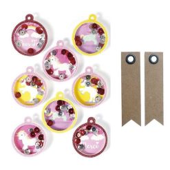Top 10 ???? Graine Créative 8 Stickers 3D Boules Licorne 4,5 Cm + 20 étiquettes Kraft Fanion ????