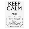 Coupon ???? Sticker Mural Keep Calm Awesome 30x40cm Noir ????