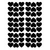 Remise ???? Youdoit Stickers Cœurs Repositionnables X 54 - Noir ????