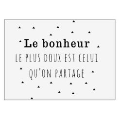 Vente flash ???? Sticker Mural Texte Bonheur 30x40cm Noir ????