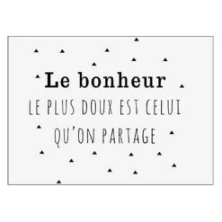 Vente flash 👏 Sticker Mural Texte Bonheur 30x40cm Noir 😀