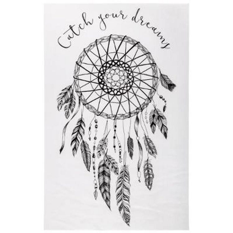 Top 10 ???? Sticker Déco Attrape-rêves 32x50cm Noir & Blanc ???? 1 Top 10 ???? Sticker Déco Attrape-rêves 32x50cm Noir & Blanc ????