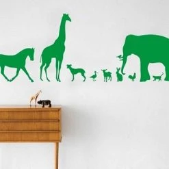 Meilleur prix 😀 Youdoit Frise Autocollante Animaux - Vert ✨