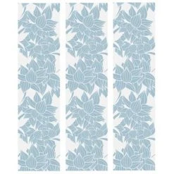 Vente flash ⭐ Lot De 3 Stickers De Tiroirs Fleurs 22x80cm Bleu 🎉